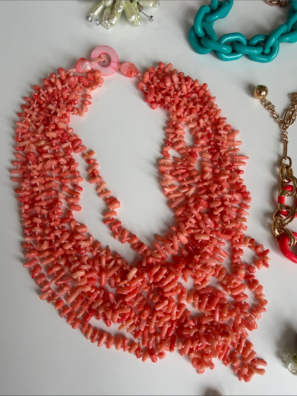 Summer Splendor Jewelry Lot Collection - Turquoise, Coral & Natural Tones - Picture 8 of 12